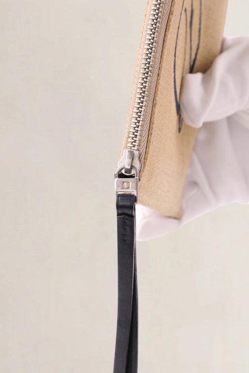 Delvaux Beige Canvas Pouch