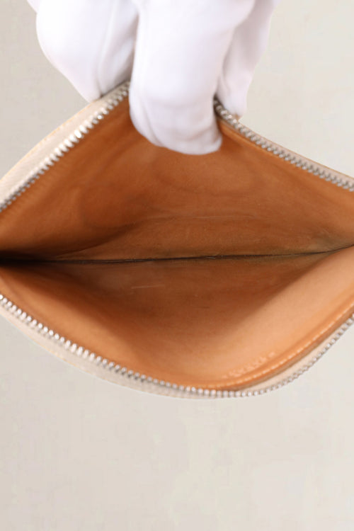 Delvaux Beige Canvas Pouch
