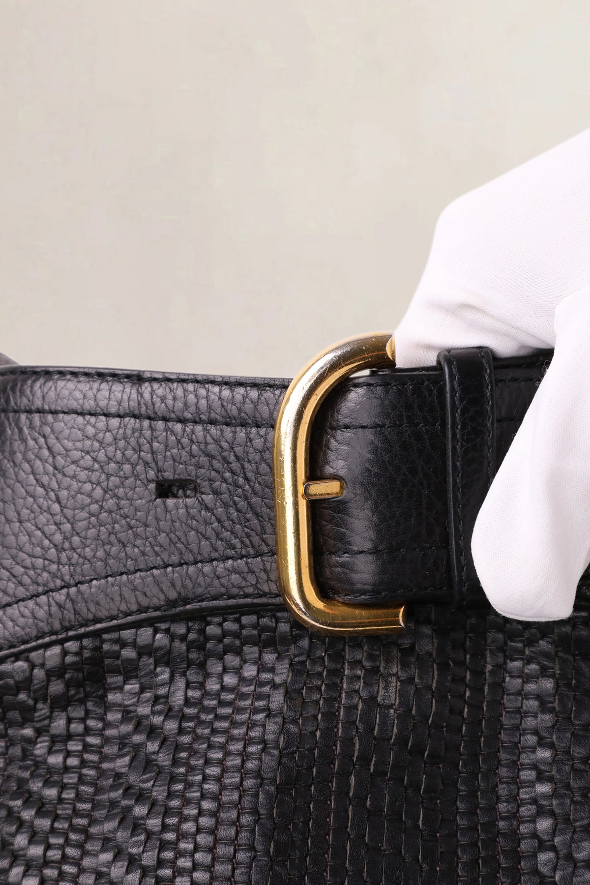 Delvaux Black Bergerac Toile de Cuir Crossbody Bag