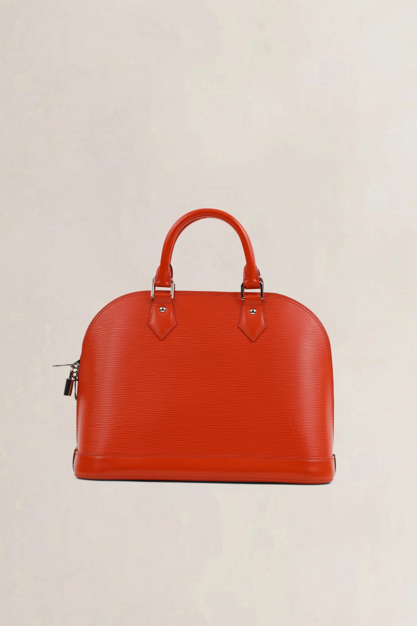 Louis Vuitton Orange Alma PM Epi Leder Top Handle Bag