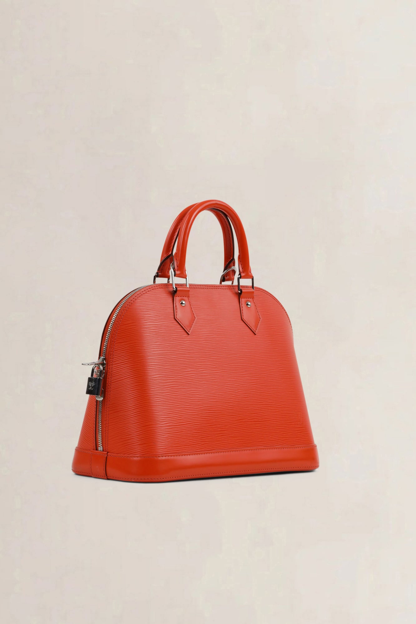 Louis Vuitton Orange Alma PM Epi Leder Top Handle Bag