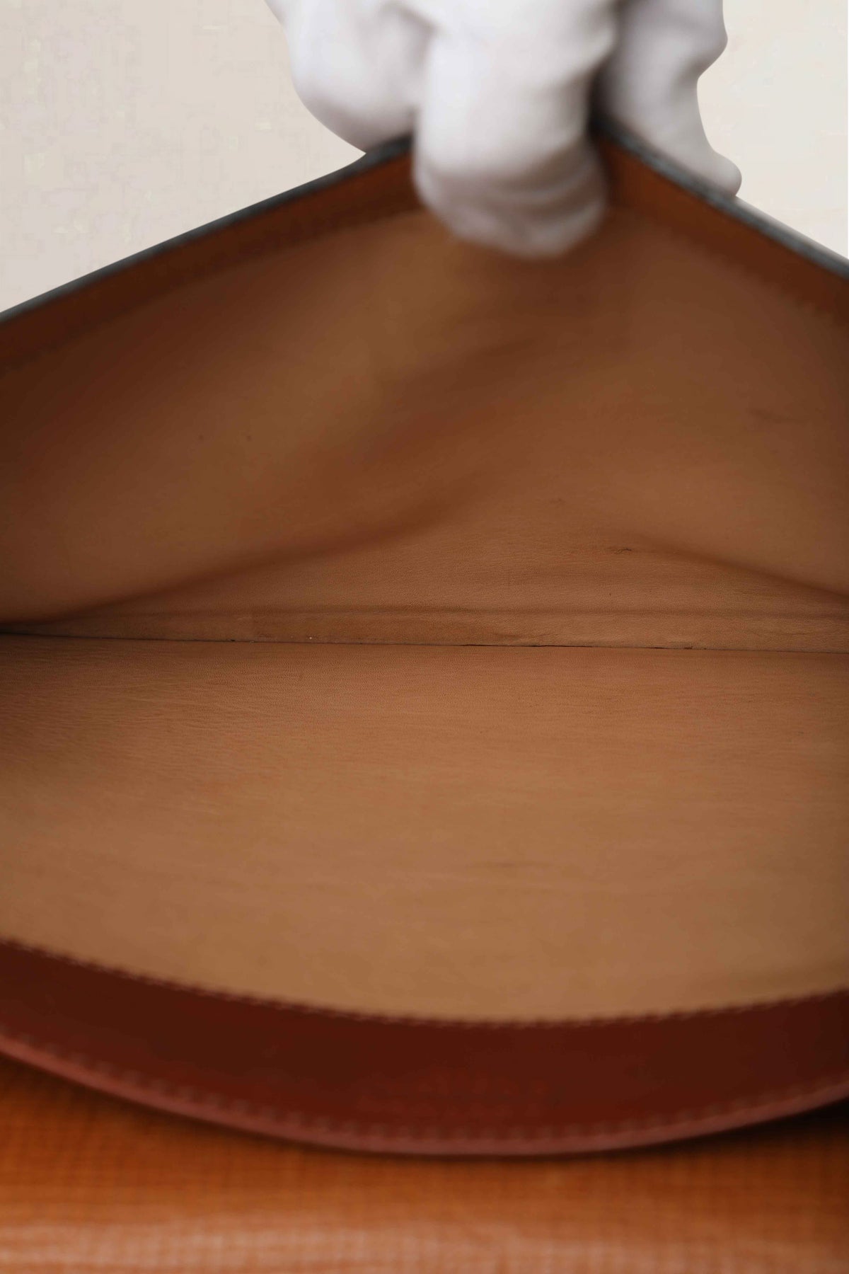Delvaux Cognac Vintage Briefcase Top Handle Bag