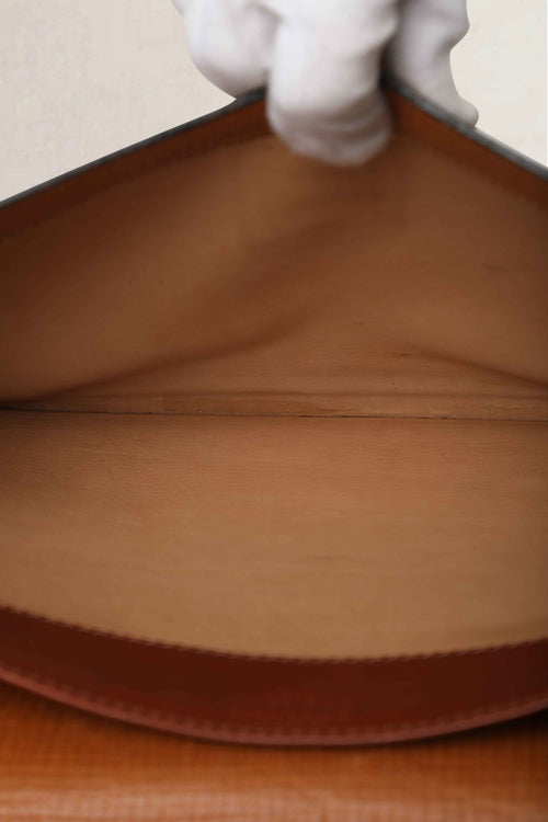 Delvaux Cognac Vintage Briefcase Top Handle Bag