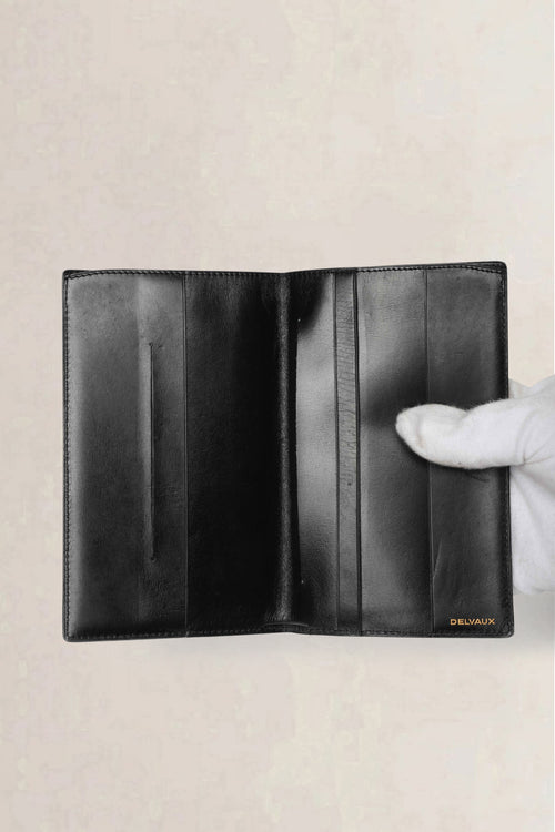 Delvaux Black Vintage Long Bifold Wallet