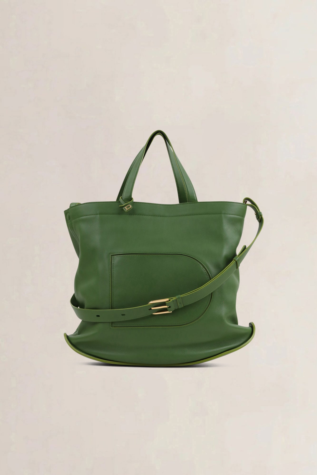Delvaux Green Pin Cabas Allure Crossbody Bag