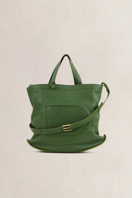 Delvaux Green Pin Cabas Allure Crossbody Bag