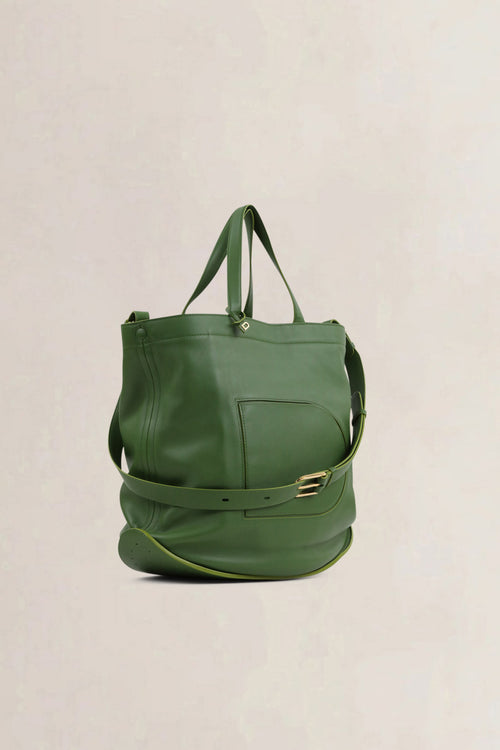 Delvaux Green Pin Cabas Allure Crossbody Bag