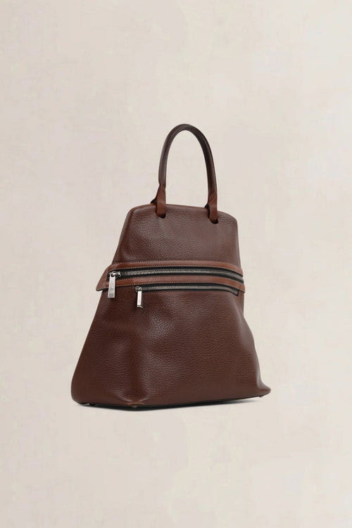Deux De Delvaux Brown "Le Trente Frégate" Top Handle Bag
