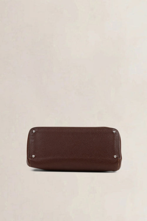 Deux De Delvaux Brown "Le Trente Frégate" Top Handle Bag