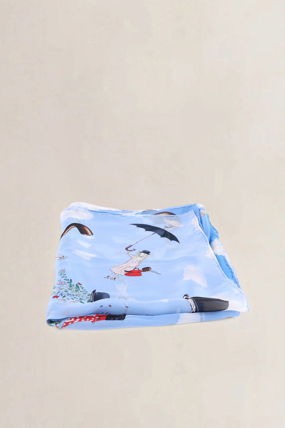 Delvaux Blue Magritte Silk Scarf