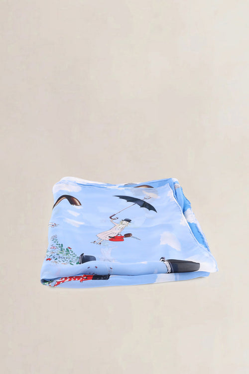 Delvaux Blue Magritte Silk Scarf