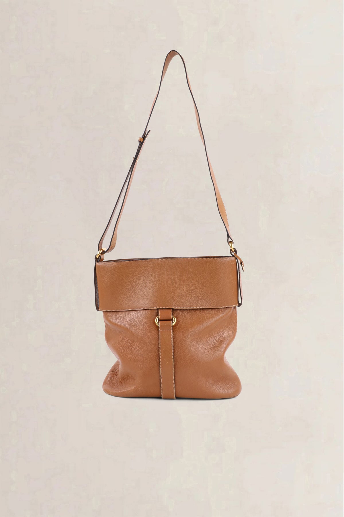 Delvaux Vintage Cognac Jumping Calf Shoulder Bag