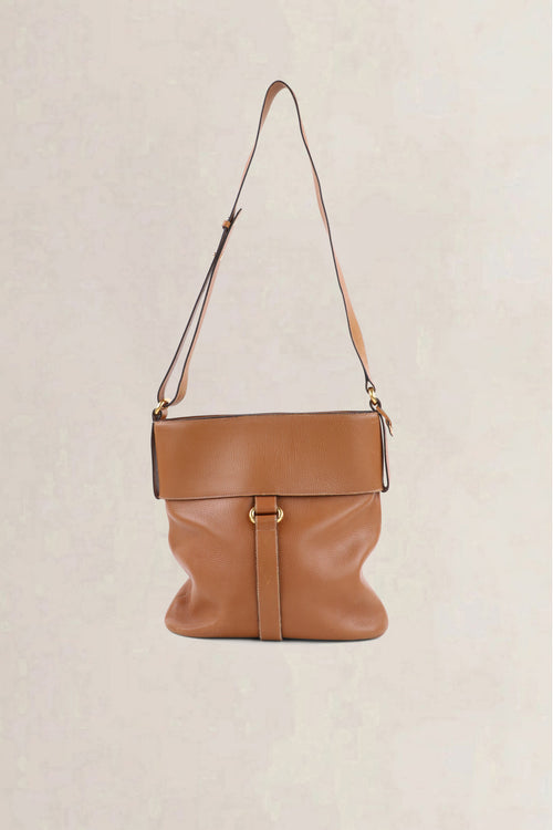 Delvaux Vintage Cognac Jumping Calf Shoulder Bag