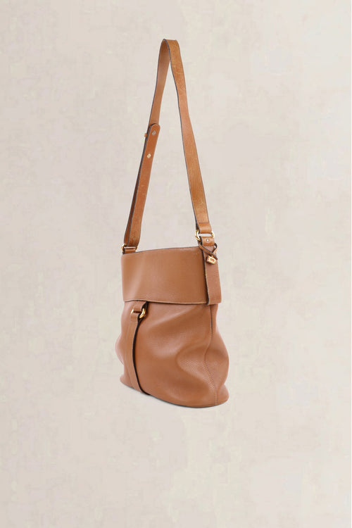 Delvaux Vintage Cognac Jumping Calf Shoulder Bag