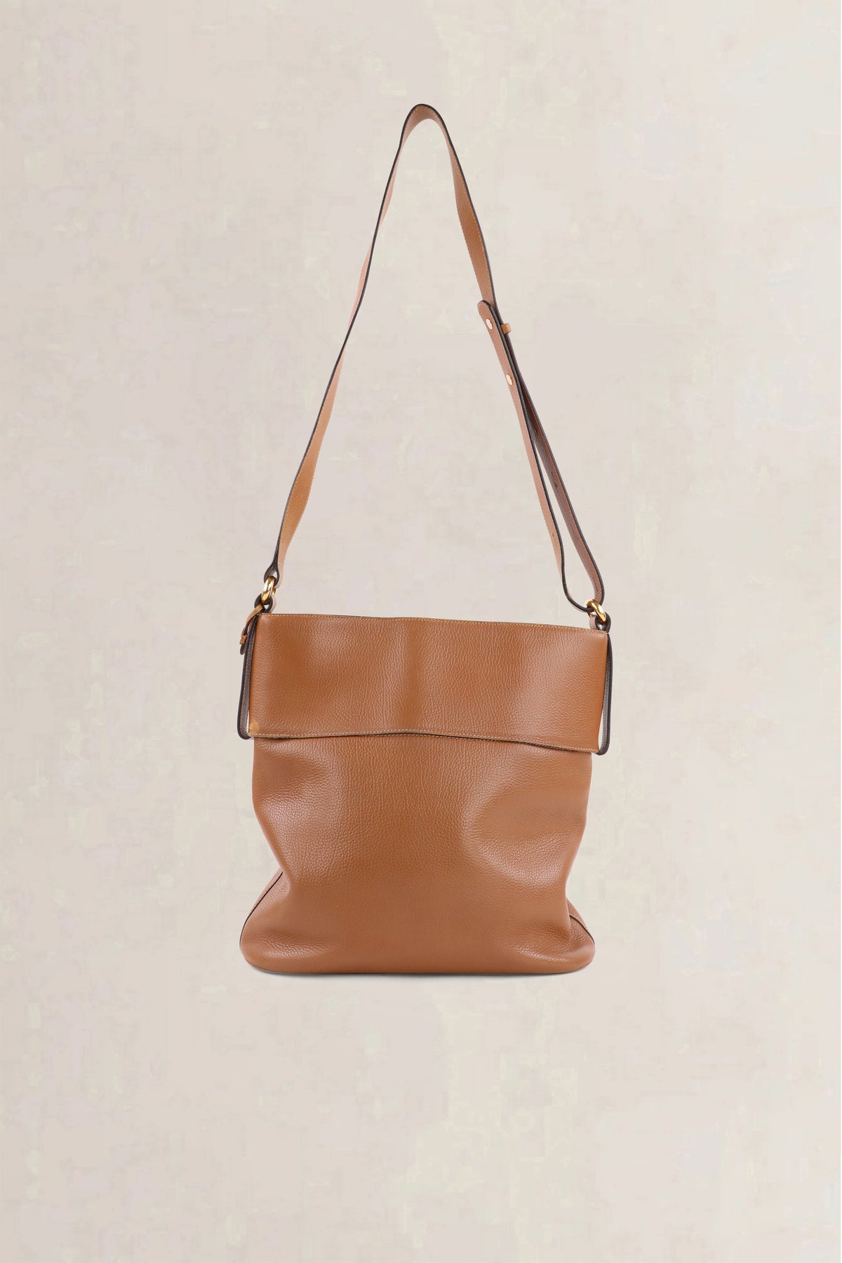 Delvaux Vintage Cognac Jumping Calf Shoulder Bag