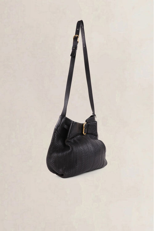 Delvaux Black Bergerac Toile de Cuir Crossbody Bag