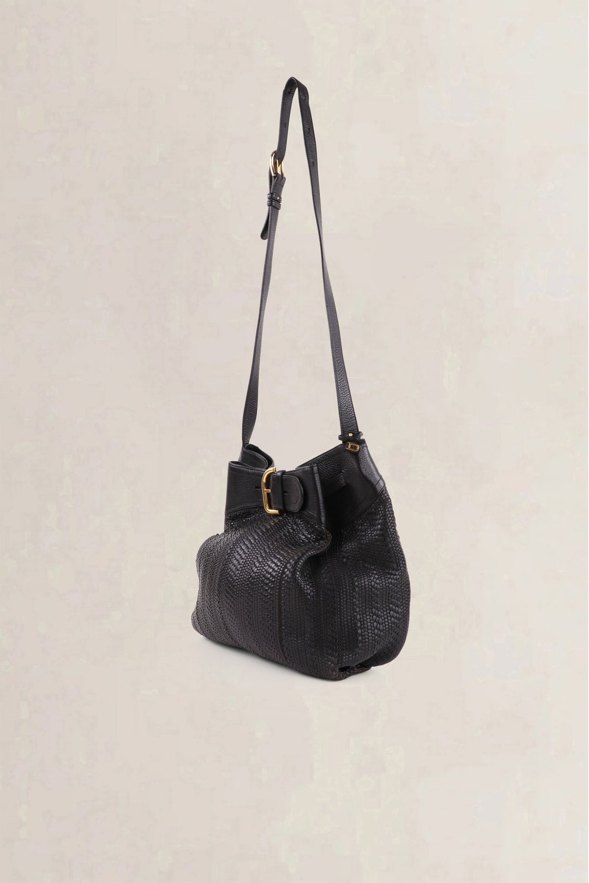 Delvaux Black Bergerac Toile de Cuir Crossbody Bag