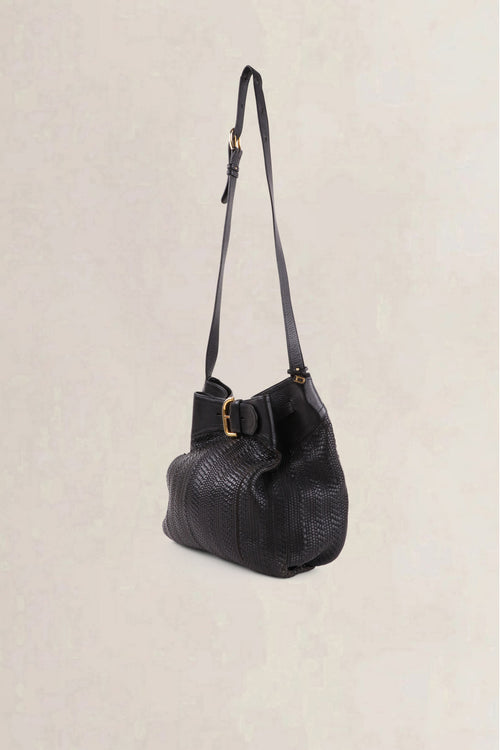 Delvaux Black Bergerac Toile de Cuir Crossbody Bag