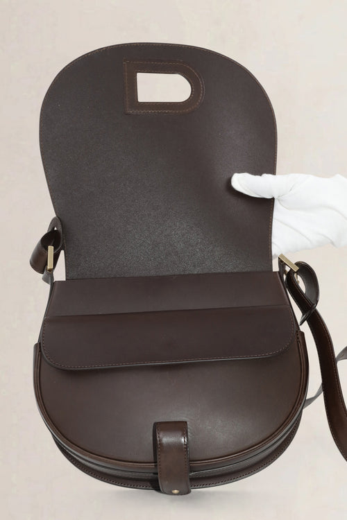 Delvaux Dark Brown Kate Crossbody Bag