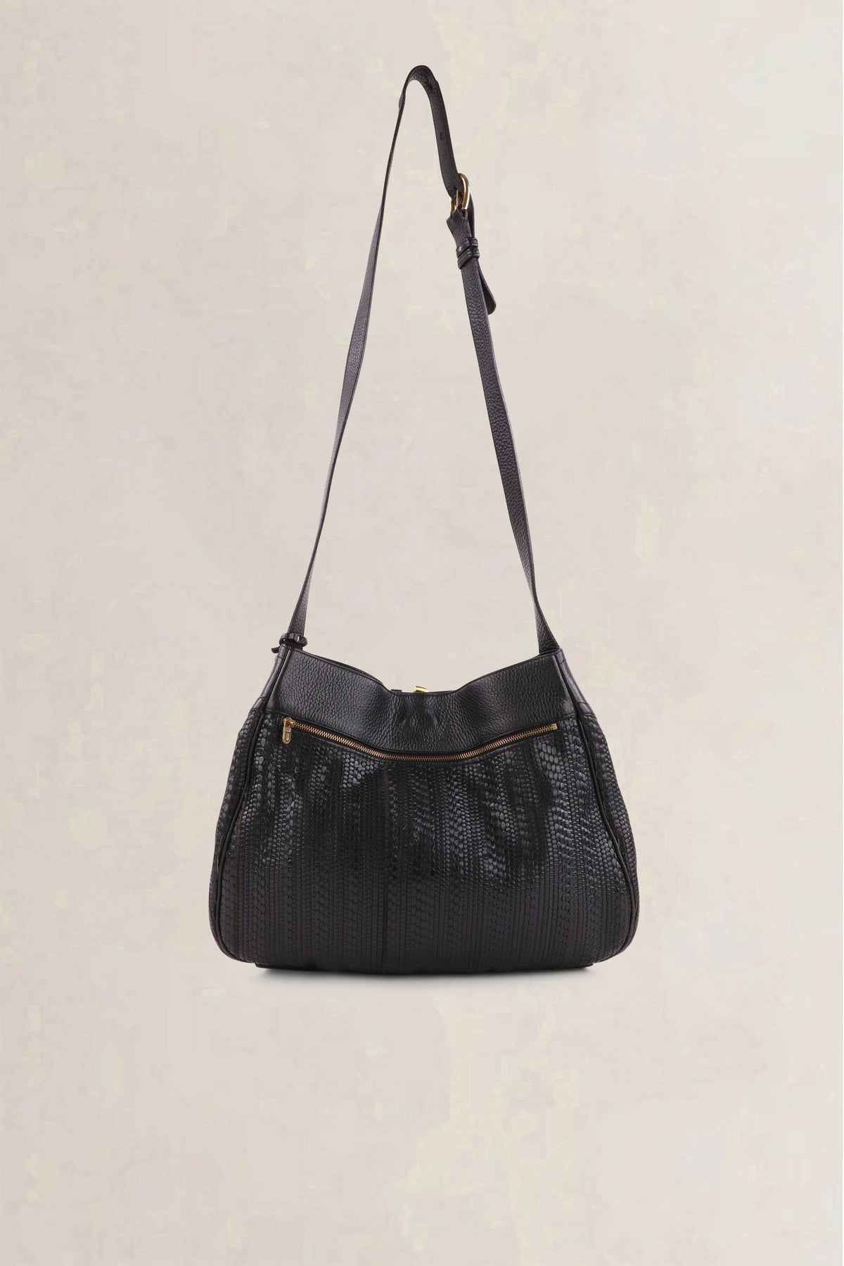Delvaux Black Bergerac Toile de Cuir Crossbody Bag
