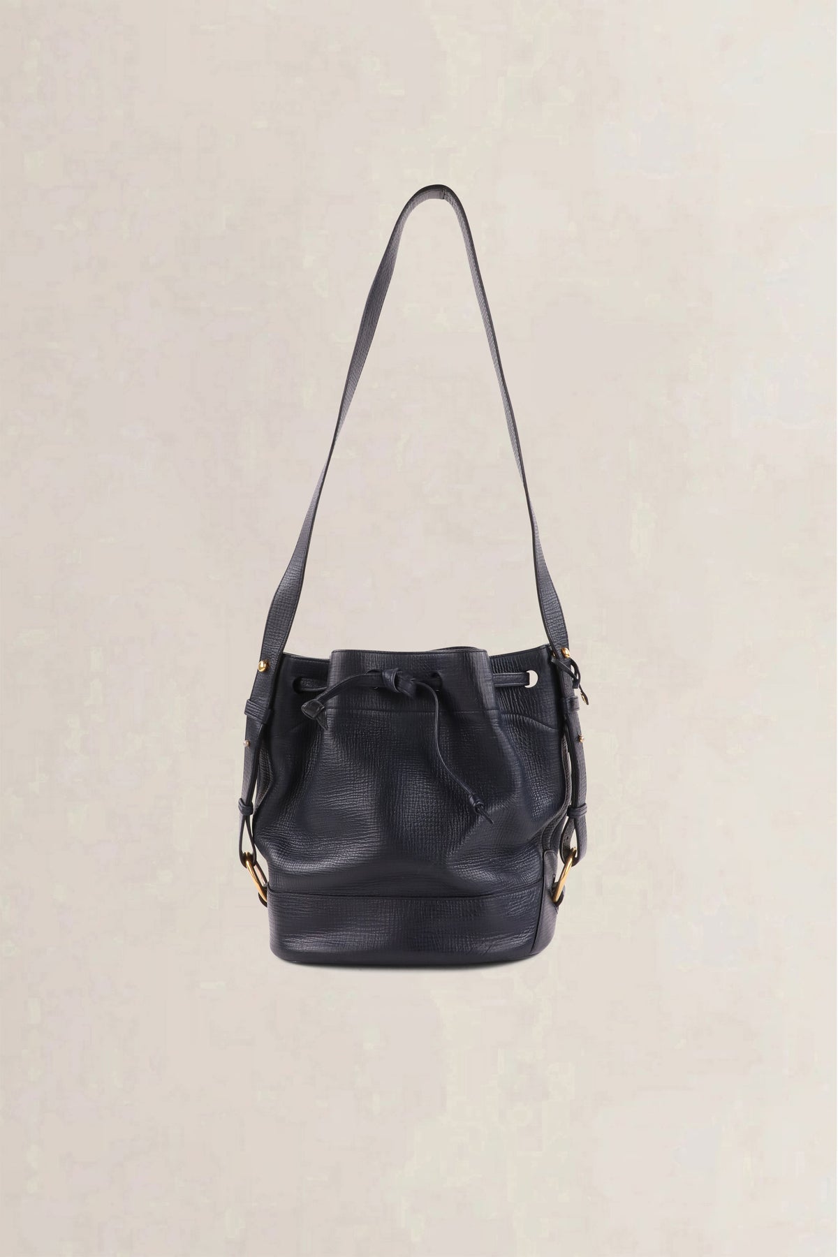 Delvaux Vintage Navy Bucket Bag
