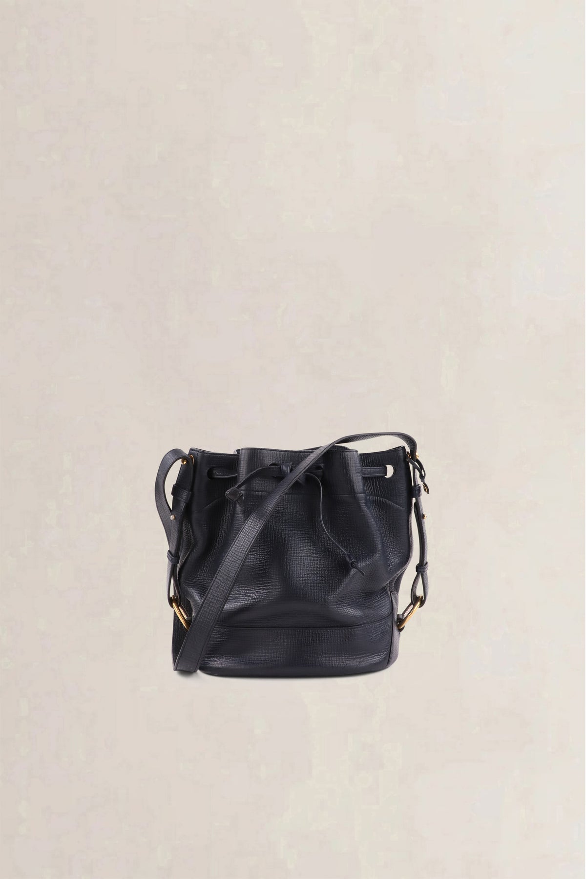 Delvaux Navy Bucket Bag — vintage