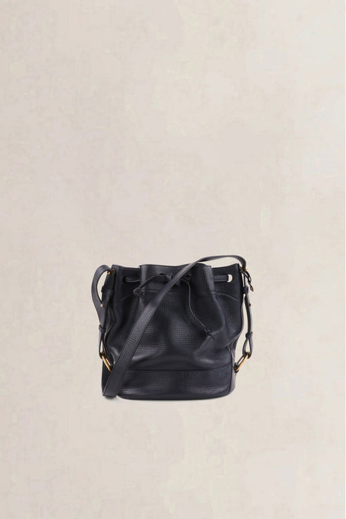 Delvaux Vintage Navy Bucket Bag