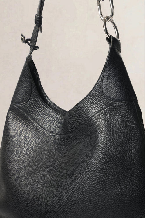 Delvaux Black Satan Shoulder Bag