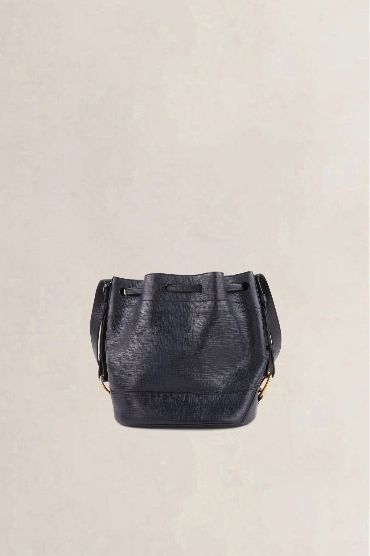 Delvaux Vintage Navy Bucket Bag