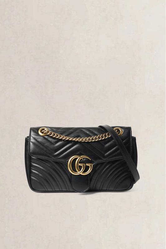 Gucci Black GG Marmont Matelassé Small — preloved