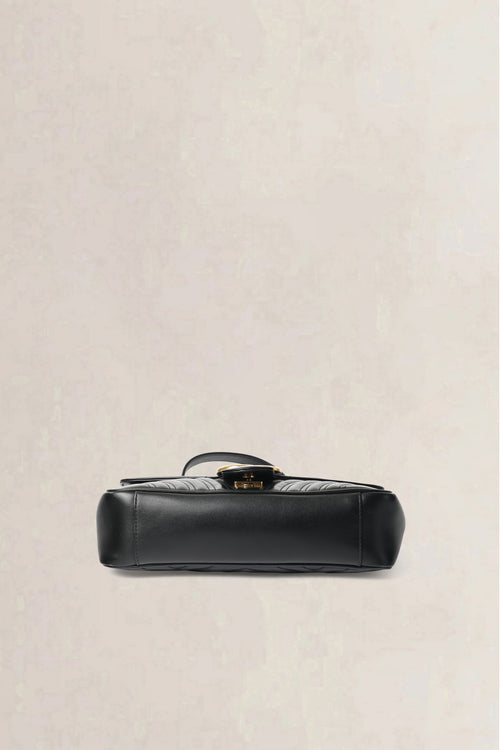 Gucci Black GG Marmont Matelassé Small Shoulder Bag