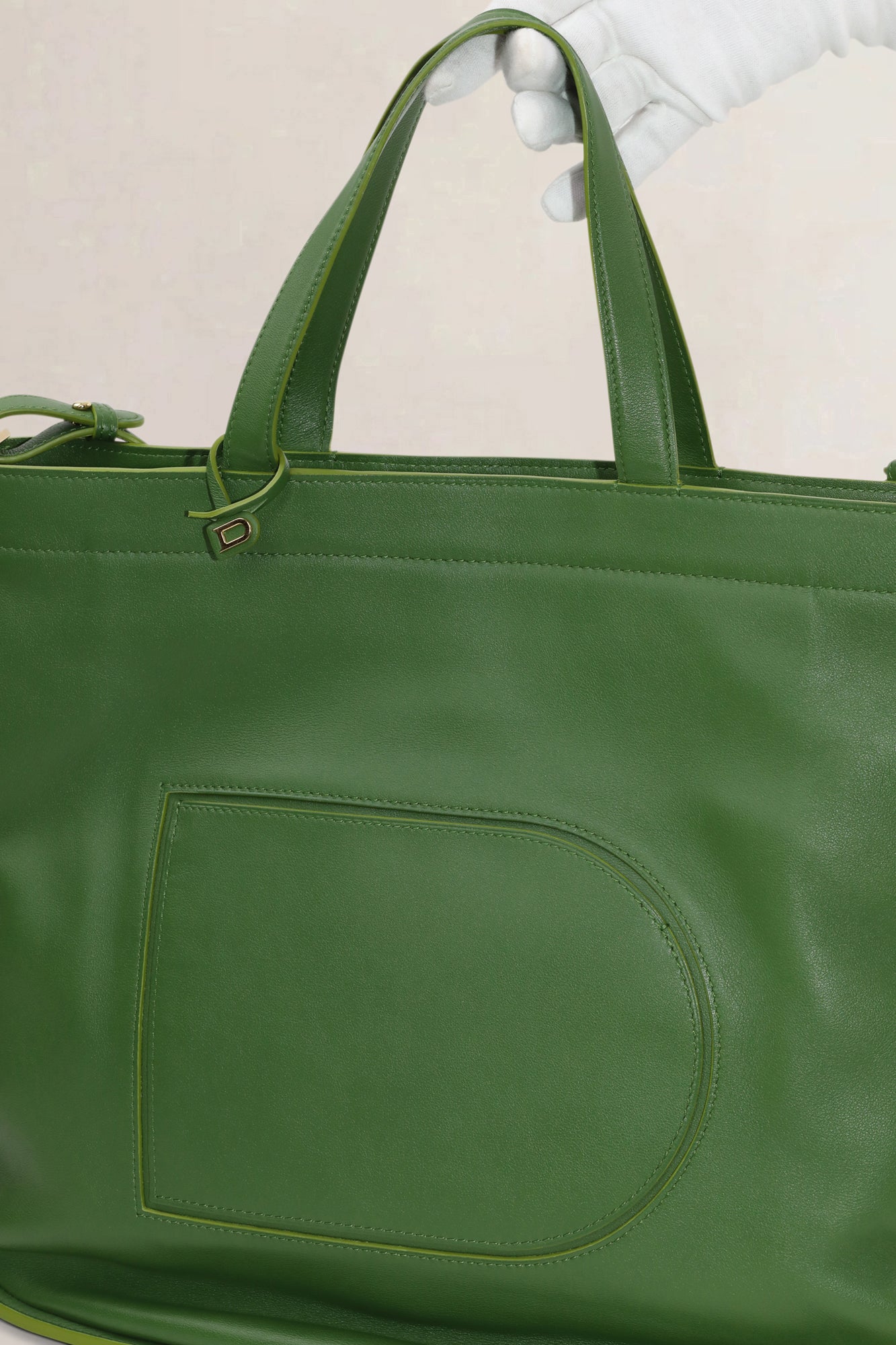 Delvaux Green Pin Cabas Allure Crossbody Bag