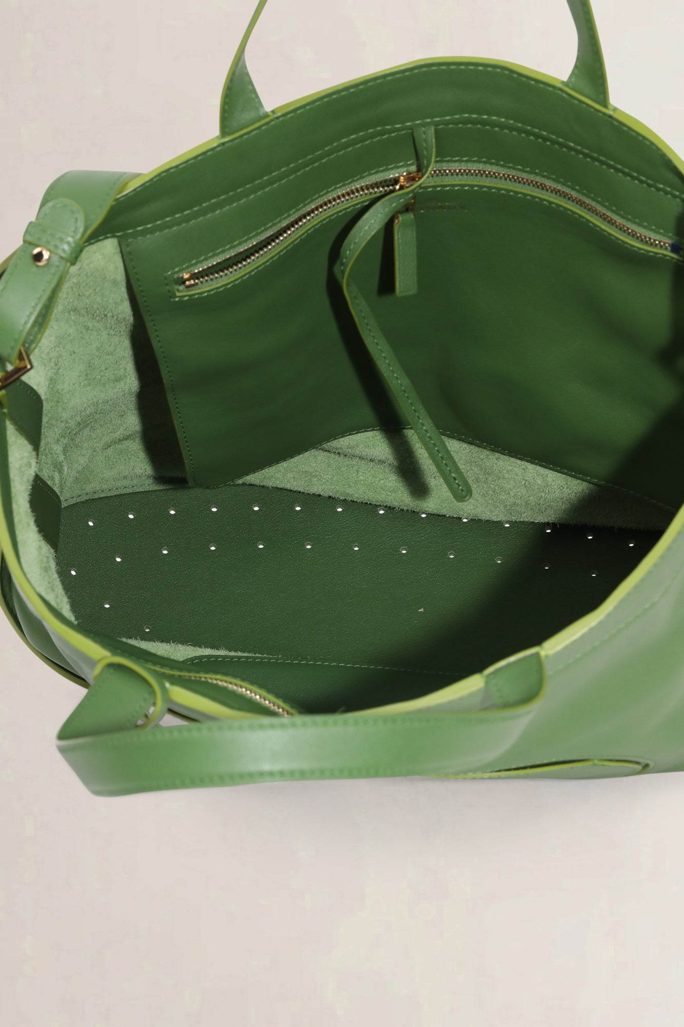 Delvaux Green Pin Cabas Allure Crossbody Bag