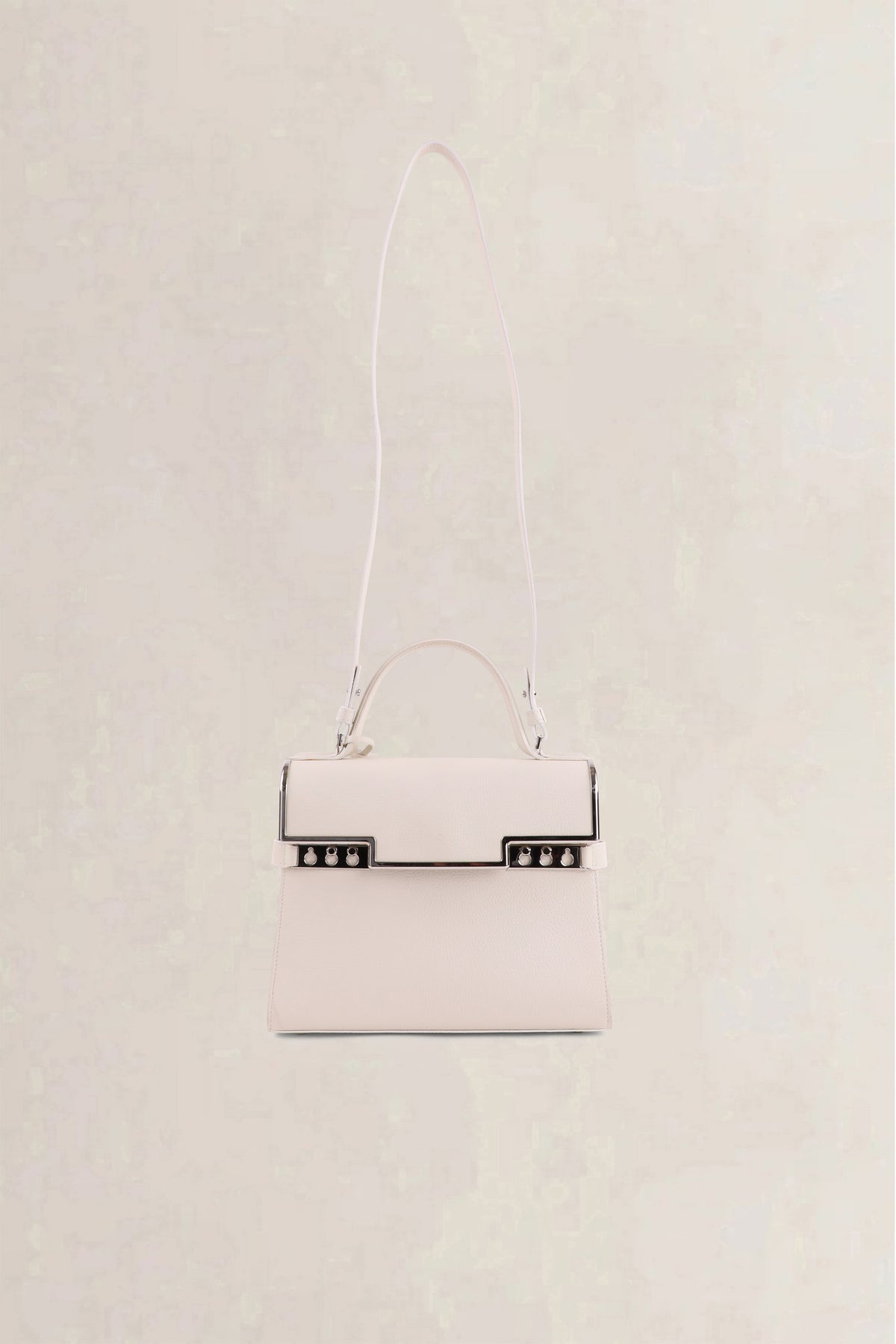 Delvaux White Tempête Frame MM Crossbody Bag