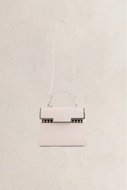 Delvaux White Tempête Frame MM Crossbody Bag