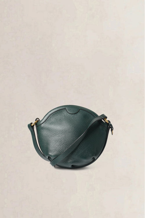 Delvaux Dark Green Vintage Round Crossbody Bag