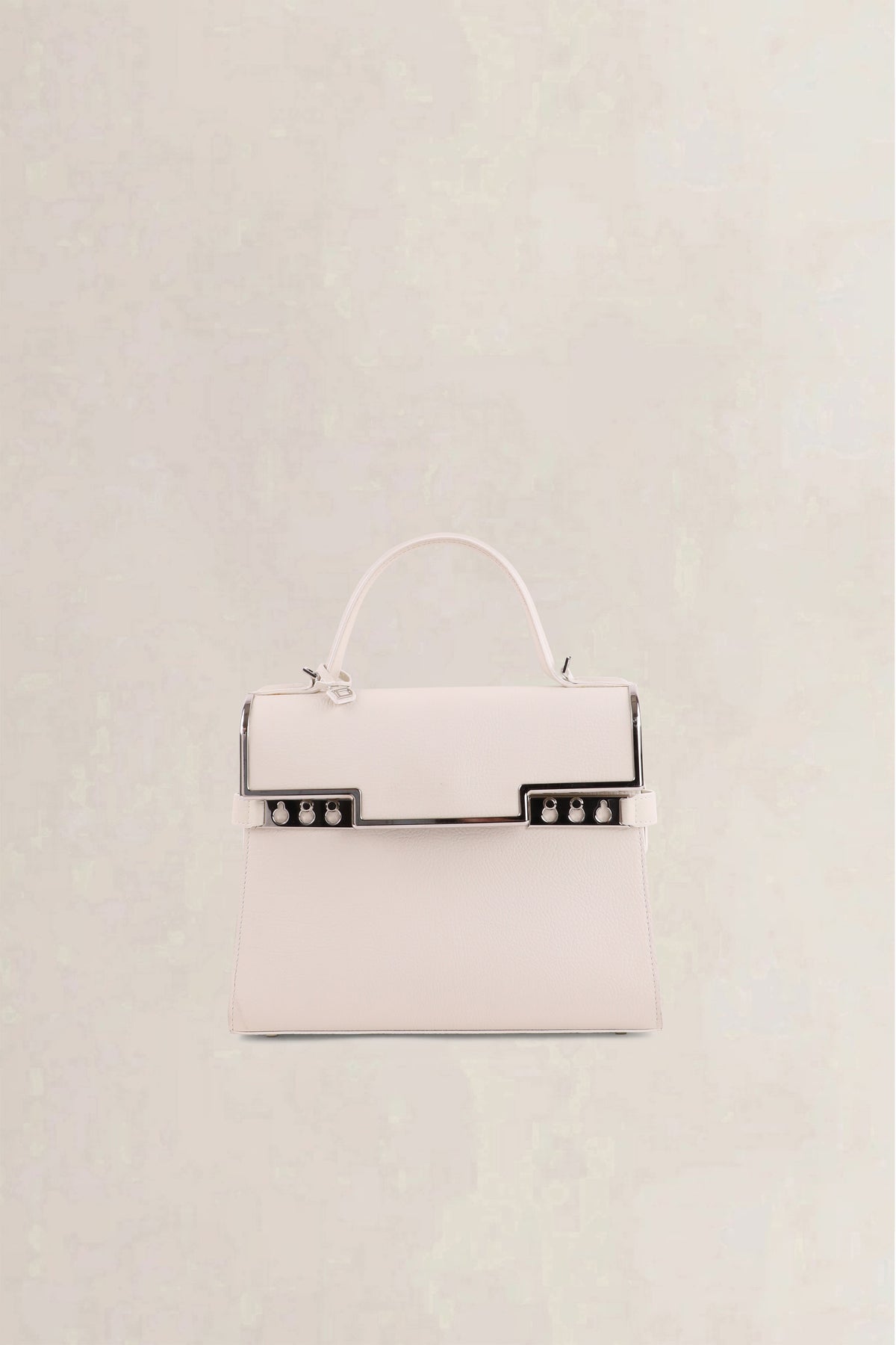 Delvaux White Tempête Frame MM Crossbody Bag