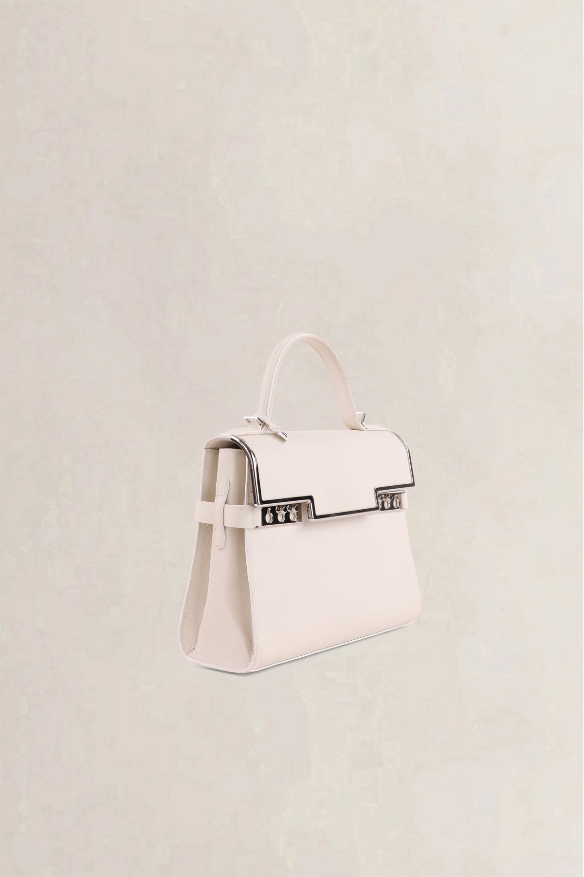 Delvaux White Tempête Frame MM Crossbody Bag