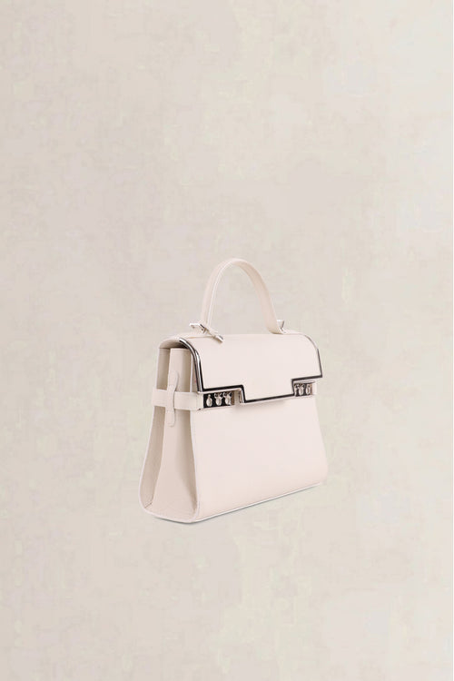 Delvaux White Tempête Frame MM Crossbody Bag