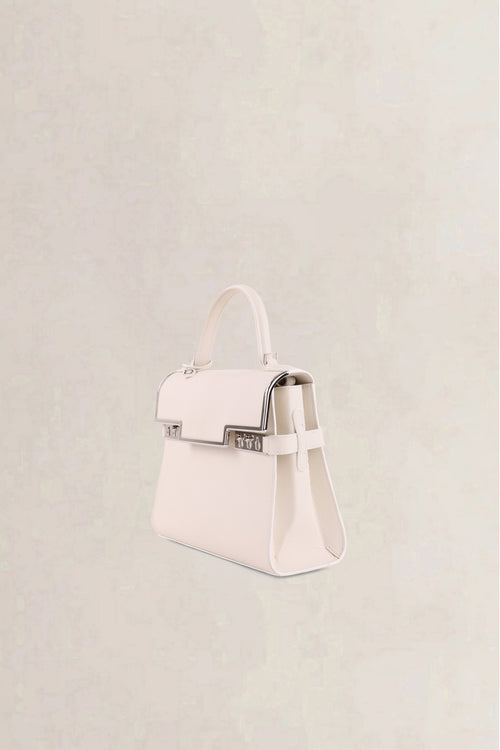 Delvaux White Tempête Frame MM Crossbody Bag