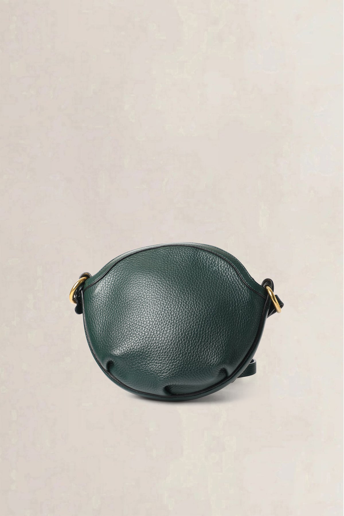 Delvaux Dark Green Vintage Round Crossbody Bag