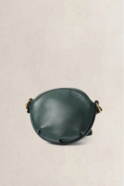 Delvaux Dark Green Vintage Round Crossbody Bag