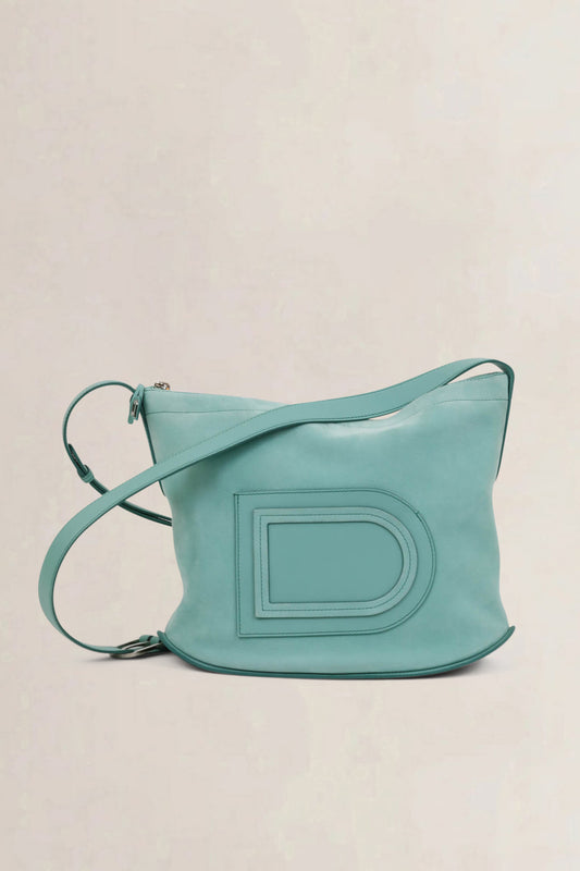 Delvaux Turquoise Le Pin Baudrier Crossbody Bag