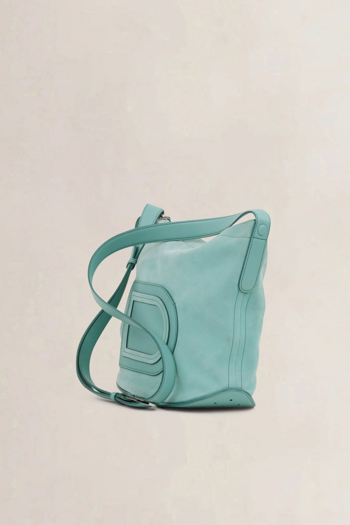 Delvaux Turquoise Le Pin Baudrier Crossbody Bag