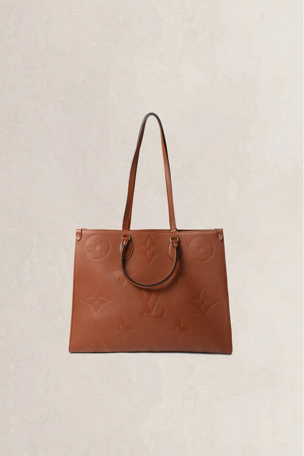 Louis Vuitton Cognac OnTheGo Monogram Empreinte GM Shoulder Bag