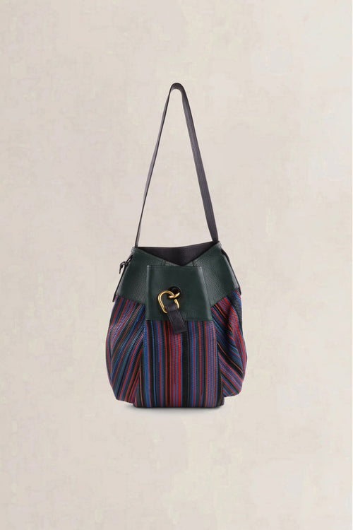 Delvaux Multicolor Faust Toile de Cuir Shoulder Bag