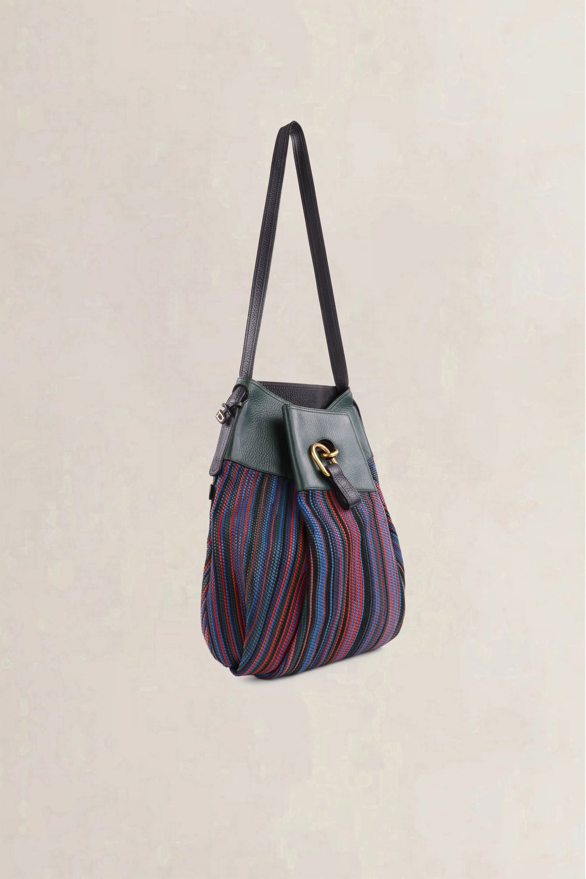 Delvaux Multicolor Faust Toile de Cuir Shoulder Bag