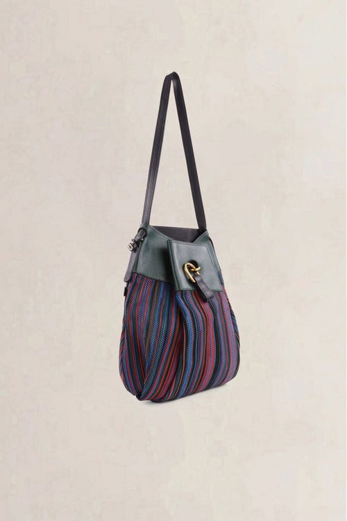 Delvaux Multicolor Faust Toile de Cuir Shoulder Bag