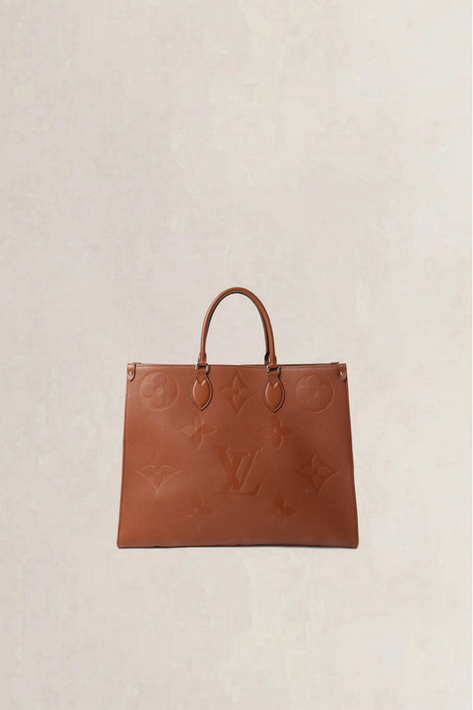Louis Vuitton Cognac OnTheGo Monogram Empreinte GM Shoulder Bag