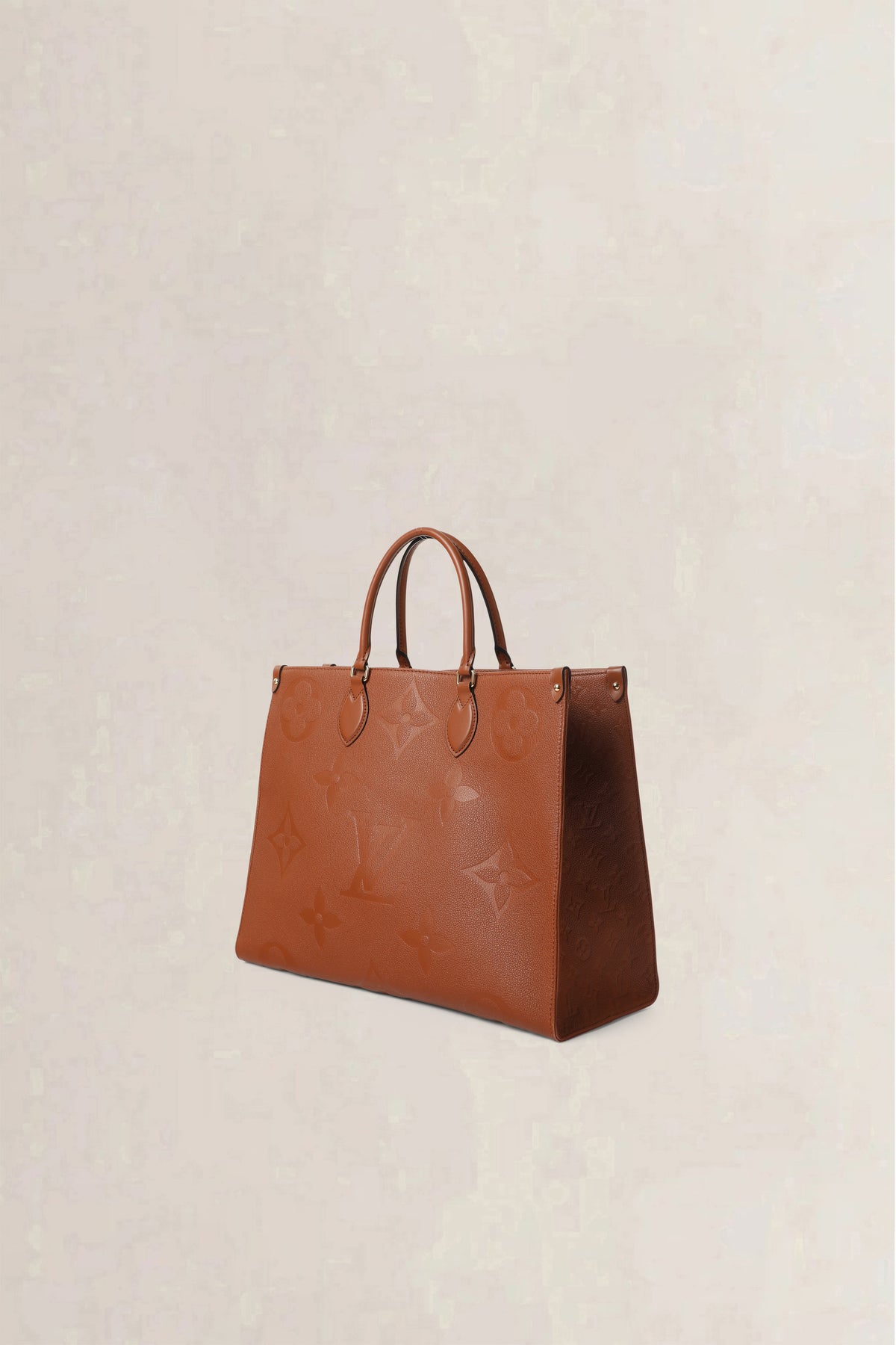 Louis Vuitton Cognac OnTheGo Monogram Empreinte GM Shoulder Bag